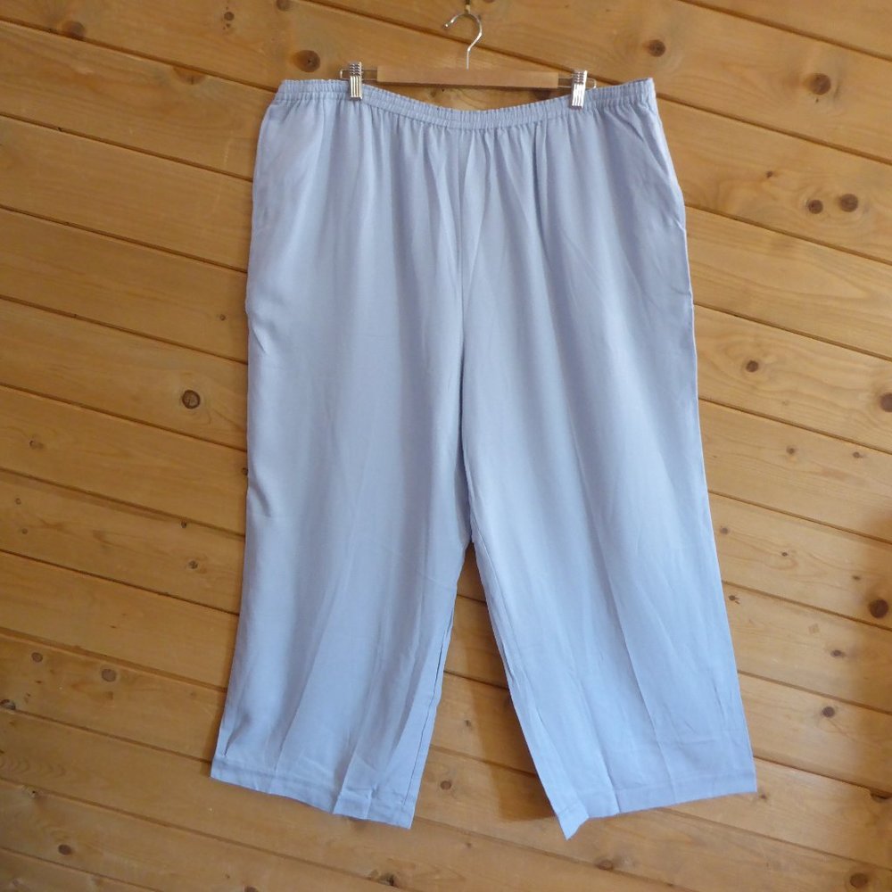 Soft Surroundings Blue Waistband Pull On Pants Straight Relax Fit NWT 3X